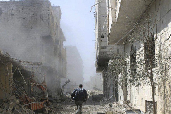 Нощта в последния бастион на сирийските бунтовници в района на